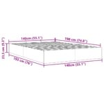 vidaXL Osmanský rám postele bez matraca Tmavosivá 140x190 cm Zamat – Obrázok 11