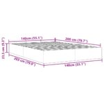 vidaXL Osmanský rám postele bez matraca Ružová 140x200 cm Zamat – Obrázok 11