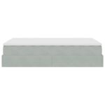 vidaXL Osmanský rám postele s matracom svetlosivá 120x200 cm zamat – Obrázok 9