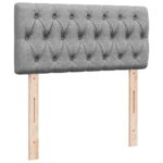 vidaXL Osmanská posteľ s matracom svetlosivá 100x200 cm látka – Obrázok 8