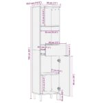vidaXL Kúpeľňová skrinka 38x33,5x160 cm Masívne drevo Mango – Obrázok 12