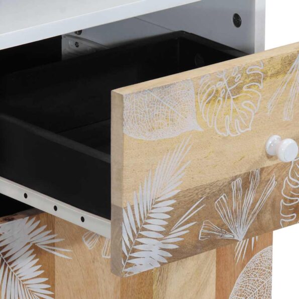 vidaXL Kúpeľňová skrinka 38x33,5x160 cm Masívne drevo Mango – Obrázok 8