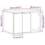 vidaXL Uzavretý box na stelivo, biely 60x40x40 cm, kompozitné drevo – Obrázok 11