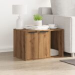 vidaXL Uzavretý box na stelivo dub artisan 60x40x40cm kompozitné drevo – Obrázok 3