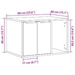 vidaXL Uzavretý box na stelivo dub artisan 60x40x40cm kompozitné drevo – Obrázok 11