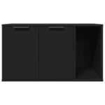 vidaXL Uzavretý box na stelivo, čierny 80x50x45 cm, kompozitné drevo – Obrázok 5