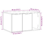 vidaXL Uzavretý box na stelivo, čierny 80x50x45 cm, kompozitné drevo – Obrázok 11