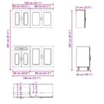 vidaXL 4-dielna sada kuchynských skriniek Kalmar, kompozitné drevo – Obrázok 7