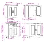 vidaXL 4-dielna sada kuchynských skriniek Kalmar, kompozitné drevo – Obrázok 8