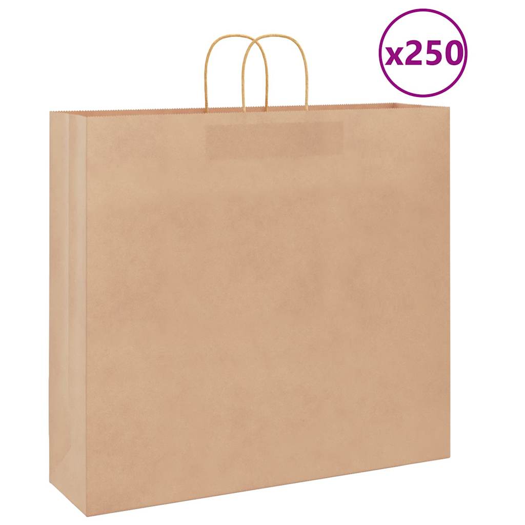 VXL8721158515421_a_en_hd_1.jpg vidaXL Papierové tašky 250 ks s rúčkami, hnedá, 54x15x49 cm – Obrázok 1