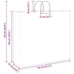 vidaXL Papierové tašky 250 ks s rúčkami, hnedá, 54x15x49 cm – Obrázok 11