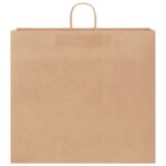 vidaXL Papierové tašky 250 ks s rúčkami, hnedá, 54x15x49 cm – Obrázok 5