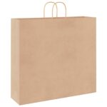 vidaXL Papierové tašky 250 ks s rúčkami, hnedá, 54x15x49 cm – Obrázok 7