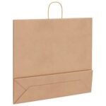 vidaXL Papierové tašky 250 ks s rúčkami, hnedá, 54x15x49 cm – Obrázok 9