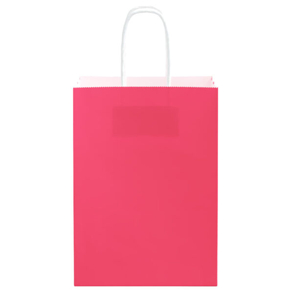 vidaXL Papierové tašky 50 ks s rúčkami, ružové, 15x8x21 cm – Obrázok 5