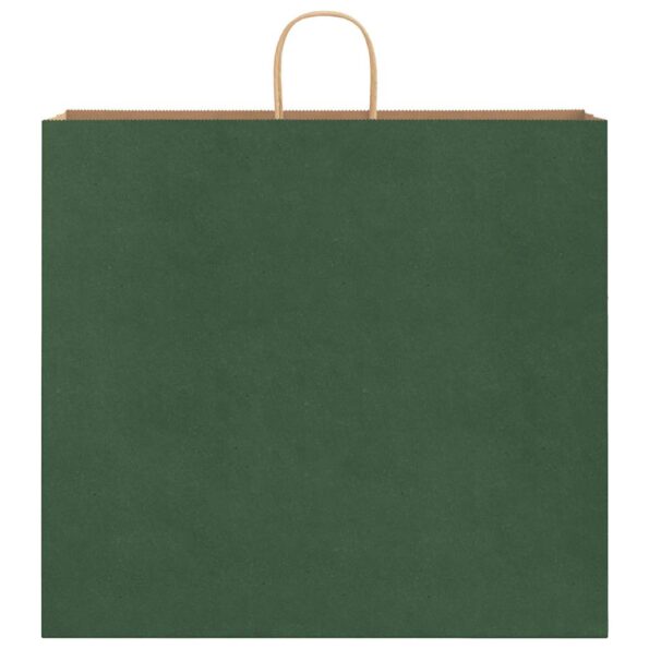 vidaXL Papierové tašky 250 ks s rúčkami, zelené, 54x15x49 cm – Obrázok 5