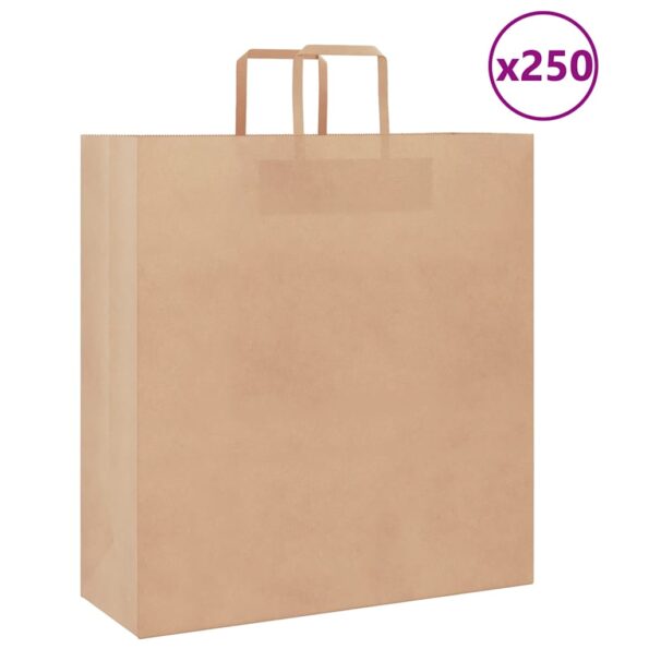 VXL8721158517654_a_en_hd_1.jpg vidaXL Papierové tašky 250 ks s rúčkami, hnedá, 45x17x48 cm – Obrázok 1