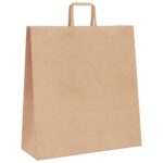 vidaXL Papierové tašky 250 ks s rúčkami, hnedá, 45x17x48 cm – Obrázok 4