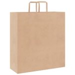vidaXL Papierové tašky 250 ks s rúčkami, hnedá, 45x17x48 cm – Obrázok 7