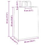 vidaXL Papierové tašky 50 ks s rúčkami, biele, 26x12x35 cm – Obrázok 11