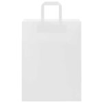 vidaXL Papierové tašky 50 ks s rúčkami, biele, 26x12x35 cm – Obrázok 5