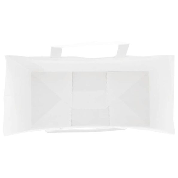 vidaXL Papierové tašky 50 ks s rúčkami, biele, 26x12x35 cm – Obrázok 8