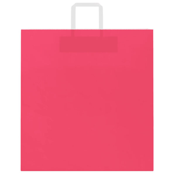 vidaXL Papierové tašky 250 ks s rúčkami, ružové, 45x17x48 cm – Obrázok 5