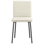 vidaXL jedálenské stoličky 4 ks krémové zamatové – Obrázok 4