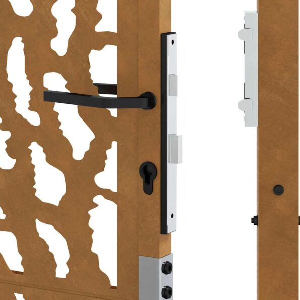 vidaXL Záhradná brána Oceľový dizajn odolnývoči poveternostným vplyvom – Obrázok 10