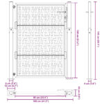 vidaXL Garden Gate Black 105x130 cm Oceľový kríž Design – Obrázok 9