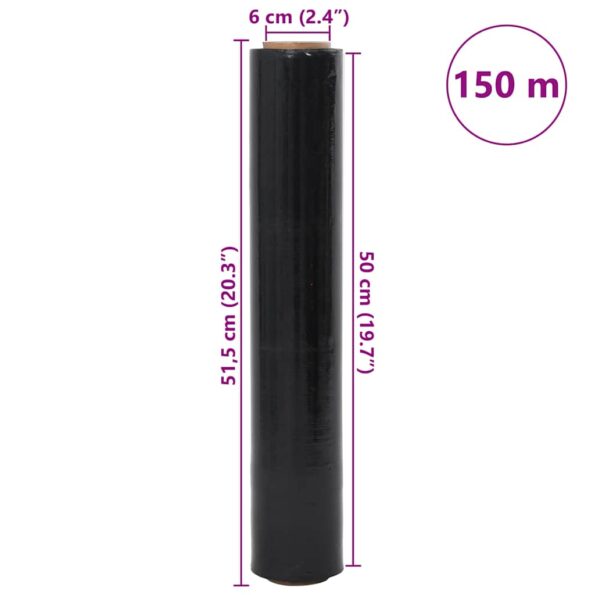vidaXL Stretch Film 6 ks Čierna 30 μm 50 cm x 150 m – Obrázok 7
