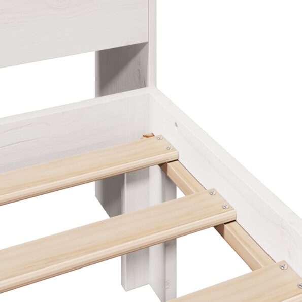 vidaXL Posteľ s knižnicou bez matraca biela 75x190 cm borovicový masív – Obrázok 9