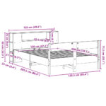 vidaXL Posteľ s knižnicou bez matraca 120x200 cm borovicový masív – Obrázok 12