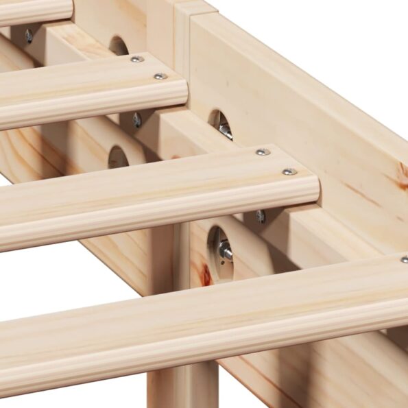 vidaXL Posteľ s knižnicou bez matraca 120x200 cm borovicový masív – Obrázok 10