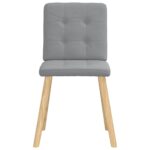 vidaXL Jedálenské stoličky 2 ks bledosivé látkové – Obrázok 4