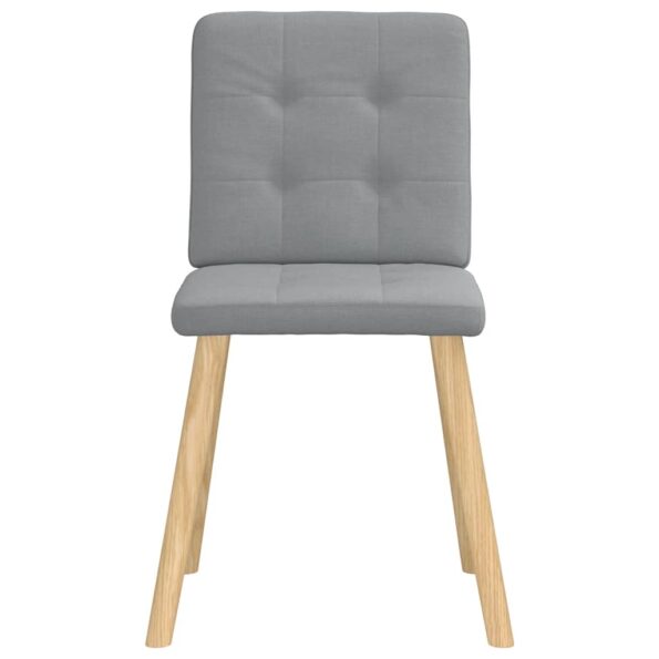 vidaXL Jedálenské stoličky 2 ks bledosivé látkové – Obrázok 4