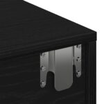 vidaXL Nástenná polica so zásuvkami čierna 80x33x17cm kompozitné drevo – Obrázok 9