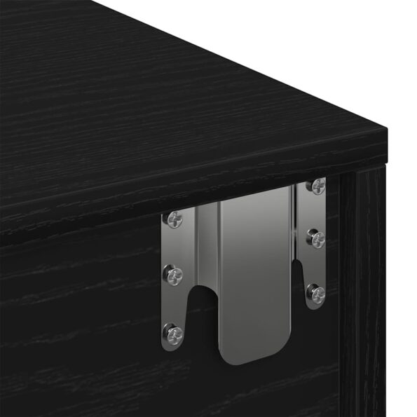 vidaXL Nástenná polica so zásuvkami čierna 80x33x17cm kompozitné drevo – Obrázok 9