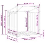 vidaXL Regál na krbové drevo s pláštenkou 100,5x80,5x110,5 cm – Obrázok 12