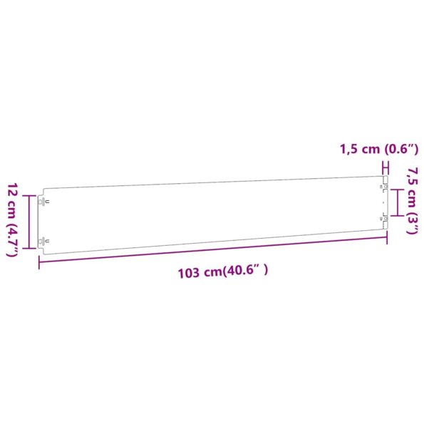vidaXL Obruby trávnika 10 ks Biela 15x103 cm Oceľ valcovaná za studena – Obrázok 9