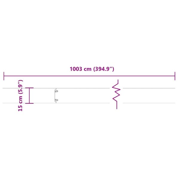 vidaXL Obruby trávnika 10 ks Biela 15x103 cm Oceľ valcovaná za studena – Obrázok 10