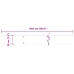 vidaXL Obruby trávnika 10 ks Biela 20x103 cm Oceľ valcovaná za studena – Obrázok 10