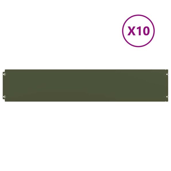 VXL8721158659248_a_en_hd_1.jpg vidaXL Obruby trávnika 10 ks Olivová zelená Oceľ valcovaná za studena – Obrázok 2