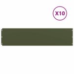 vidaXL Obruby trávnika 10 ks Olivová zelená Oceľ valcovaná za studena – Obrázok 2