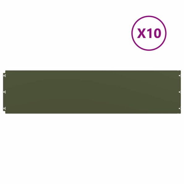 VXL8721158659361_a_en_hd_1.jpg vidaXL Obruby trávnika 10 ks Olivová zelená Oceľ valcovaná za studena – Obrázok 2