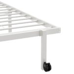 VidaXL Rám postele bez matraca Skladací Biela 100x190 cm Oceľ – Obrázok 10