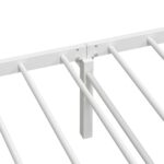 VidaXL Rám postele bez matraca Skladací Biela 100x190 cm Oceľ – Obrázok 11