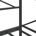vidaXL Denná posteľ bez matraca Čierna 90x200 cm Oceľ – Obrázok 10