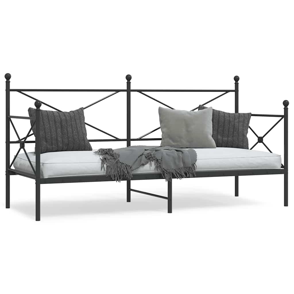 VXL8721158660428_m_en_hd_1.jpg vidaXL Denná posteľ bez matraca Čierna 90x200 cm Oceľ – Obrázok 1