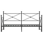 vidaXL Váľanda s kolieskom bez matraca Čierna 90x200 cm Oceľ – Obrázok 6